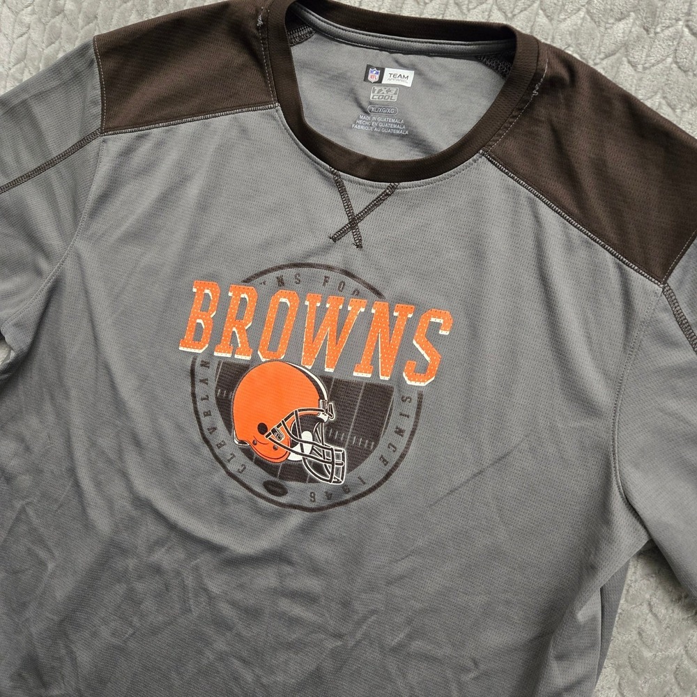 NFL Team Apparel‎ Cleveland Browns Cool Grey Performance Shirt Mens Size XL